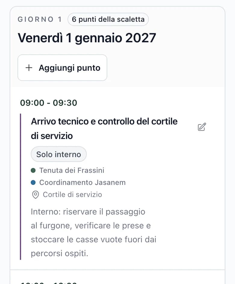 Scaletta sul telefono