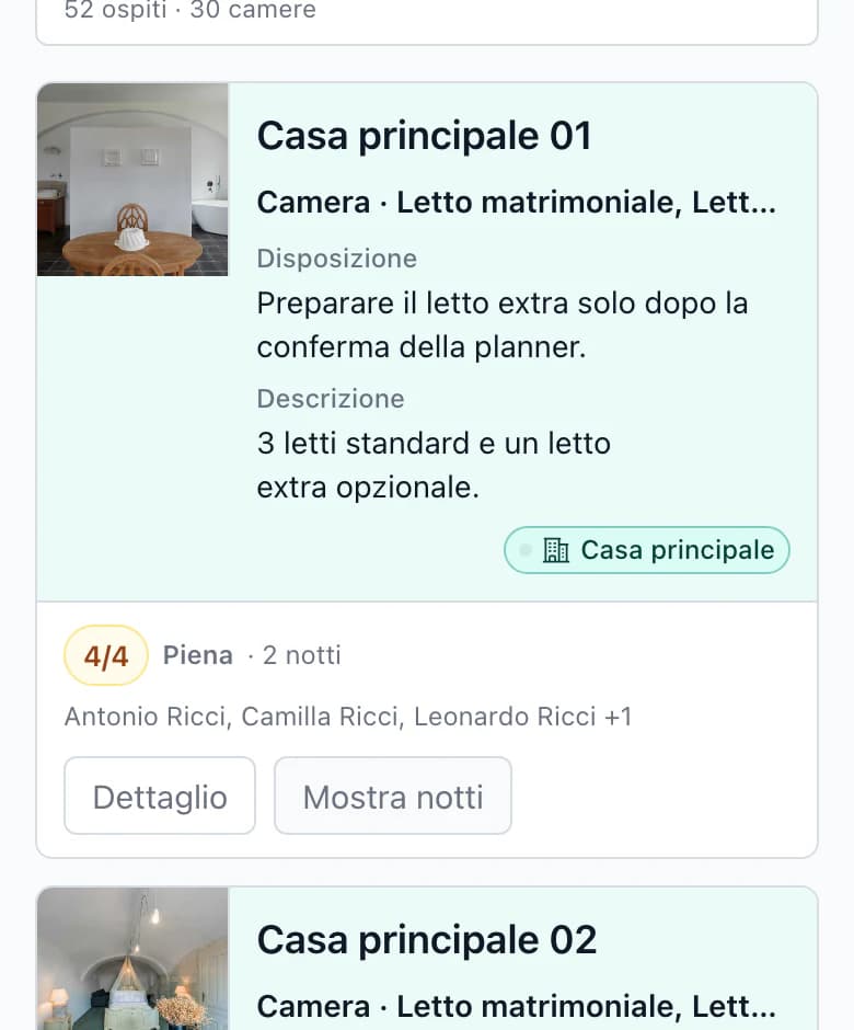 Alloggi sul telefono