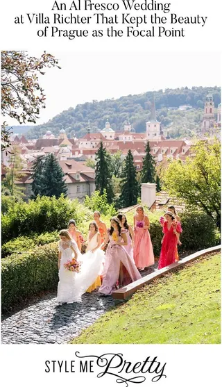 Svatba na místě Villa Richter (Exclusive Weddings in Prague by Andrea Haman), příspěvek @exclusiveweddingsinprague z roku 2025